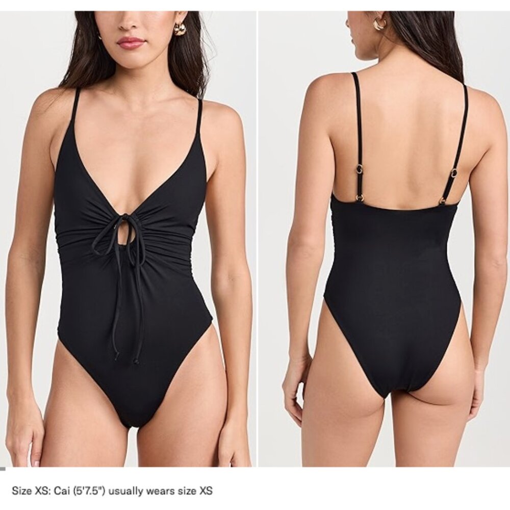 L*SPACE Piper One Piece Black One Piece Swimsuit NWT Medium